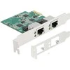 Delock PCI Express x1 Netzwerkkarte 2,5 Gigabit LAN 2 x RJ45 RTL8125