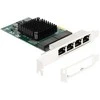 Delock PCI Express x1 Netzwerkkarte Gigabit LAN 4 x RJ45 BCM