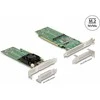 Delock PCI Express x16 Karte zu 4 x intern NVMe M.2 Key M - Low Profile Formfaktor