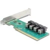 Delock PCI Express x16 Karte zu 4 x intern SFF-8643 NVMe - Bifurcation - Low Profile Formfaktor