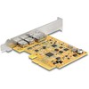 „Controller Delock DeLOCK PCIe x4“ plokštė, skirta 1x išoriniam USB-C 10 Gbit/s prievadui + 1x išoriniam USB-C DP Alt Mode, USB valdiklis