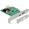 Delock PCI Express x4 Card to 1 x external USB Type-C™ female with PD function + 1 x external USB Type-A female SuperSpeed USB 10 Gbps (USB 3.2 Gen 2)