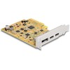 „Controller Delock DeLOCK PCIe x4“ plokštė, skirta 1x išoriniam USB-C 10 Gbit/s prievadui + 1x išoriniam USB-C DP Alt Mode, USB valdiklis