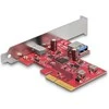 Delock PCI Express x4 Karte zu 1 x extern USB 10 Gbps USB Type-C™ Buchse + 1 x intern USB 10 Gbps Typ-A Buchse - Low Profile Formfaktor