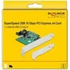 DELOCK PCI Express Karte zu 1 x intern USB 3.2 Gen 2 Key B 20 Pin Buchse