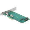 „Delock PCI Express x4“ kortelė su 1 x M.2 raktu B + 1 x NVMe M.2 raktu M –