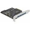 Delock PCI Express x4 kortelė su 1 x USB Type-C + 4 x USB Typ-A prievadais – itin greitas USB 10 Gbps