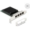 Delock PCI Express x4 Netzwerkkarte 2,5 Gigabit LAN 4 x RJ45 RTL8125