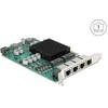 Delock PCI Express x4 Netzwerkkarte Gigabit LAN 4 x RJ45 mit PoE+ i350