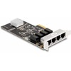 Kontroler Delock DeLOCK PCIe x4 to 4 x RJ45 Gbit, LAN adapter (Realtek RTL8111H)