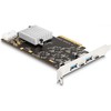 Karta dźwiękowa Delock Karta PCI Express x8 su 2 x USB 20 Gbps USB Type-C żeńska i 2 x USB 10 Gbps Typ-A żeńska - Quad Channel