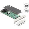 Delock PCI Express x8 Karte zu 2 x intern NVMe M.2 Key M mit RAID - Low Profile Formfaktor