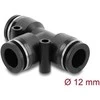 Delock Pneumatik Steckverbinder 12 mm mit zwei Befestigungslöchern T-Form