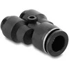 Delock Pneumatik Steckverbinder 2 x 8 mm zu 1 x 12 mm mit Befestigungsloch Y-Form