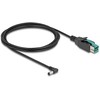 Delock PoweredUSB Kabelis Stecker 12 V zu DC 5,5 x 2,5 mm Stecker gewinkelt 2 m