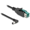 Delock PoweredUSB Kabelis Stecker 12 V zu DC 5,5 x 2,1 mm Stecker gewinkelt 1 m
