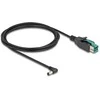 Delock PoweredUSB Kabelis Stecker 12 V zu DC 5,5 x 2,1 mm Stecker gewinkelt 2 m