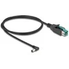 Delock PoweredUSB Kabelis Stecker 12 V zu DC 5,5 x 2,1 mm Stecker gewinkelt 1 m