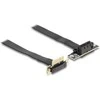 Delock Riser Karte PCI Express x1 Stecker 90 gewinkelt zu x1 Slot 90 gewinkelt mit Kabelis 30 cm