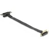 Delock Riser Karte PCI Express x1 Stecker 90 gewinkelt zu x1 Slot 90 gewinkelt mit Kabelis 30 cm