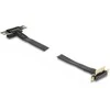 Delock Riser Karte PCI Express x1 Stecker 90 gewinkelt zu x1 Slot 90 gewinkelt mit Kabelis 60 cm