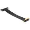 Delock Riser Karte PCI Express x4 Stecker 90 gewinkelt zu x4 Slot 90 gewinkelt mit Kabelis 30 cm