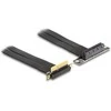 Delock Riser Karte PCI Express x4 Stecker 90° gewinkelt zu x4 Slot 90° gewinkelt mit Kabelis 60 cm