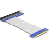 Delock Riser Karte PCI Express x8 Stecker zu x16 Slot mit Kabelis 20 cm