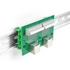 Delock RJ45 2 x Buchse zu 2 x Terminalblock mit Drucktaster für Hutschiene