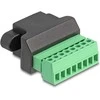 Delock RJ45 Buchse zu Terminalblock Adapteris zum Einbau 8 Pin 2-teilig