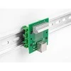 Delock RJ45 Buchse zu Terminalblock mit Drucktaster für Hutschiene