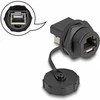 DeLock RJ45 Cat.6A Kupplung mit Verschlusskappe zum Einbau IP67 staub- und wasserdicht