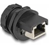 DeLock RJ45 Cat.6A Kupplung mit Verschlusskappe zum Einbau IP67 staub- und wasserdicht