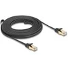 Delock RJ45 Flachband Netzwerkkabel mit Geflechtmantel Cat.6A U/FTP Stecker zu Stecker 7,5 m juodas