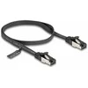 Delock RJ45 Flachband Patchkabel Stecker zu Stecker Cat.8.1 flexibel 0,5 m juodas