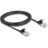 Delock RJ45 Flachband Patchkabel Stecker zu Stecker Cat.6A U/FTP 1,5 m juodas
