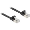 Delock RJ45 Flachband Patchkabel Stecker zu Stecker Cat.6A U/FTP 1,5 m juodas