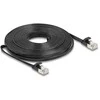Delock RJ45 Flachband Patchkabel Stecker zu Stecker Cat.6A U/FTP 10 m juodas