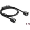 Delock RJ45 Kabelis Buchse zu Buchse mit Schalter Cat.6 F/UTP 1 m - Netzwerkschaltung juodas
