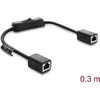 Delock RJ45 Kabelis Buchse zu Buchse mit Schalter Cat.6 F/UTP 0,3 m - Netzwerkschaltung juodas