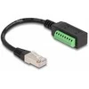 Delock RJ45 Kabelis Cat.5e Stecker zu Terminalblock Adapteris 21,5 cm