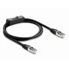 Delock RJ45 Kabelis Stecker zu Stecker mit Schalter Cat.6 F/UTP 0,3 m - Netzwerkschaltung juodas