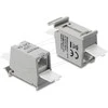 Delock RJ45 Kupplung Cat.6A Dual Buchse zu Buchse für Hutschienen Montage grau