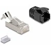Delock RJ45 Modularer Stecker mit Zugentlastung Cat.8.1 und Knickschutztülle 25er Set