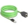 Delock RJ45 Netzwerk Verlängerungskabel Cat.6A Stecker zu Buchse SF/UTP schleppkettentauglich PUR (TPU) 5 m grün