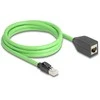 Delock RJ45 Netzwerk Verlängerungskabel Cat.6A Stecker zu Buchse SF/UTP schleppkettentauglich PUR (TPU) 2 m grün