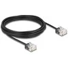 Delock RJ45 Netzwerkkabel Cat.6 UTP Ultra Slim 5 m juodas mit kurzen Steckern