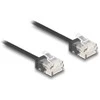 Delock RJ45 Netzwerkkabel Cat.6 UTP Ultra Slim 0,3 m juodas mit kurzen Steckern