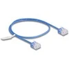 Delock RJ45 Netzwerkkabel Cat.6 UTP Ultra Slim 0,5 m blau mit kurzen Steckern