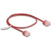 Delock RJ45 Netzwerkkabel Cat.6 UTP Ultra Slim 0,5 m raudona mit kurzen Steckern